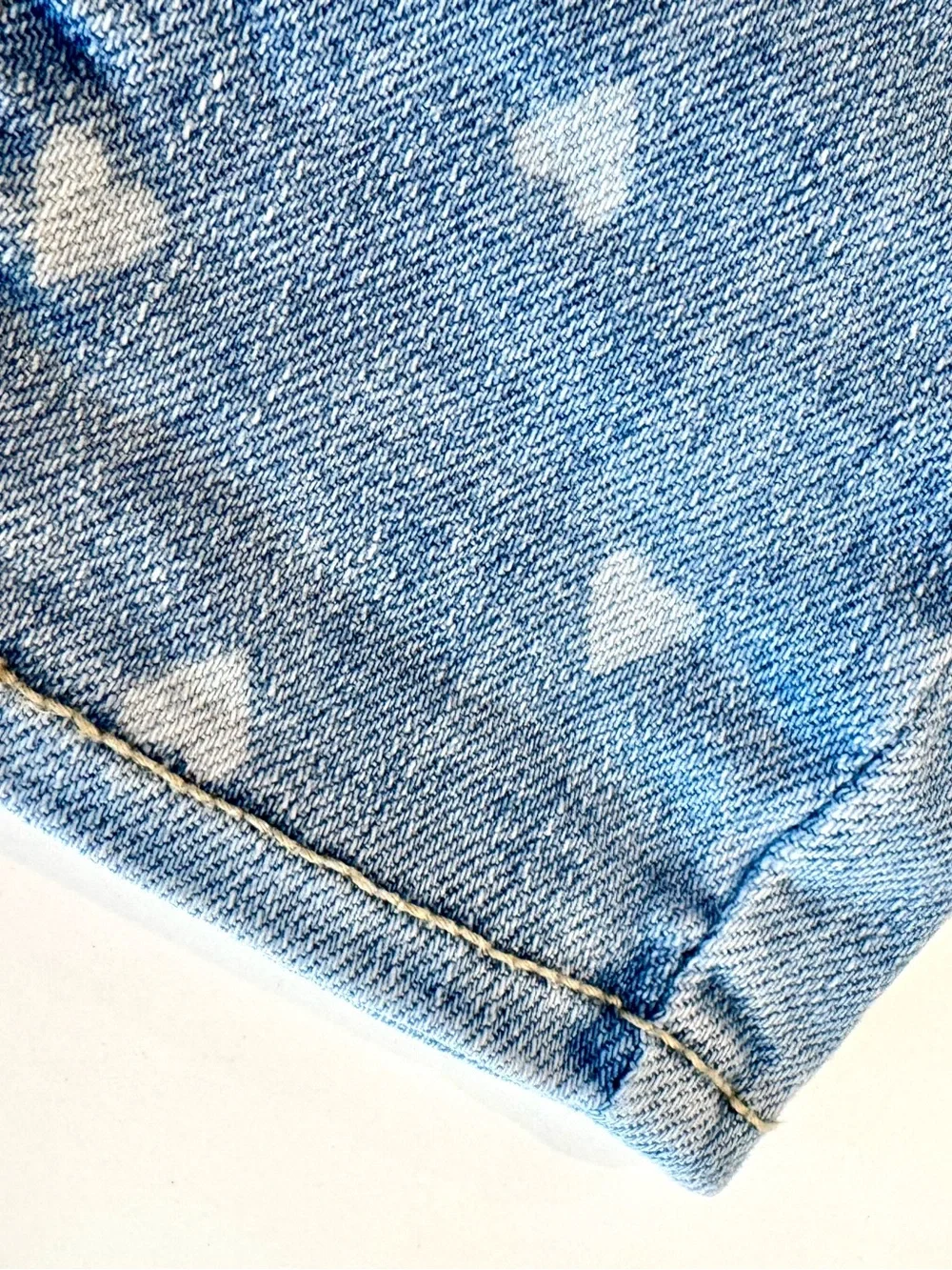 Old Navy Light Blue Heart-Print Girls’ Jeggings High-Rise 360 Stretch, size 8
